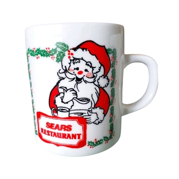 Vintage Sears Restaurant Christmas Mugs: Santa & Max Coffee Logo - Picture 5 of 10